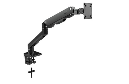 HUANUO - Single Gaming Monitor Desk Mount with Mechanical Spring Arm - Black