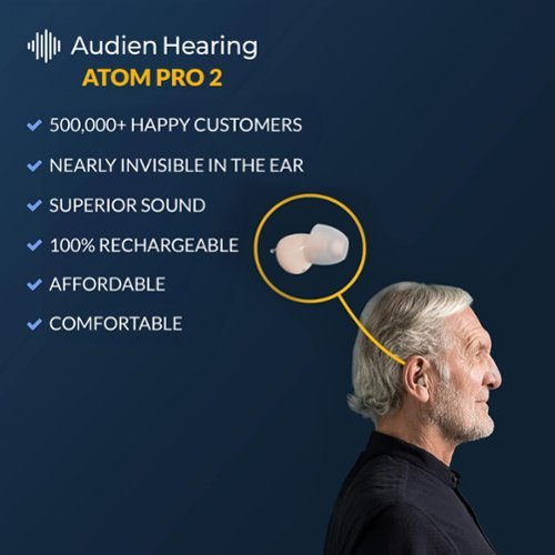 Audien Hearing Audien Atom Pro 2 OTC Hearing Aids - Beige WORLDWIDE DELIVERY