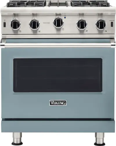 Front. Viking - 5-Series Gas Open Burner Range - November Sky.