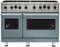 Viking - 48 in. Wide 8 Burner 5-Series Gas Open Burner Range - November Sky-Front_Standard