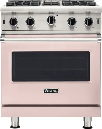 Front. Viking - 5-Series Gas Open Burner Range - Blush.