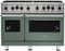 Viking - 48 in. Wide 8 Burner 5-Series Gas Open Burner Range - Eucalyptus-Front_Standard