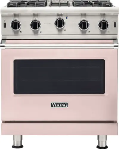 Front. Viking - 5-Series Gas Open Burner Range - Blush.