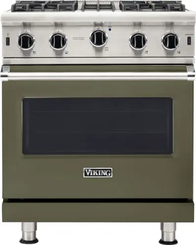 Front. Viking - 5-Series Gas Open Burner Range - Martini.