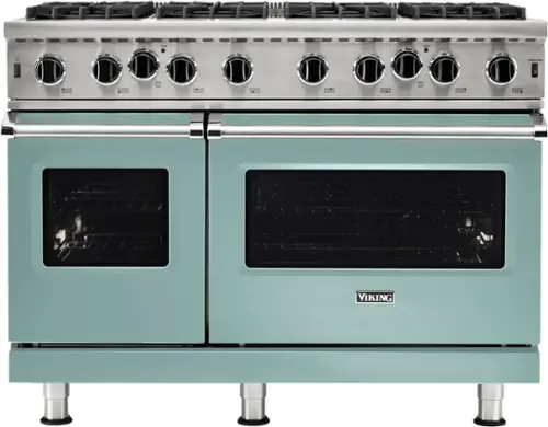 Front. Viking - 5-Series Gas Open Burner Range - Splash.