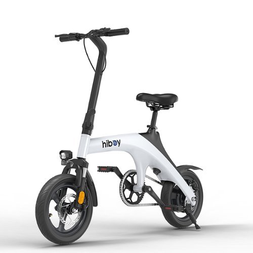 HiBoy - C1 Electric Bike w/ 43.5 mi Max Operating Range & 20 mph Max Speed - White - White