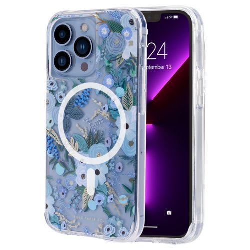 Rifle Paper iPhone 13 Pro Rifle Paper Co. w/ MagSafe w/ Antimicrobial - Garden Party Blue GLOBAL SHIPPING