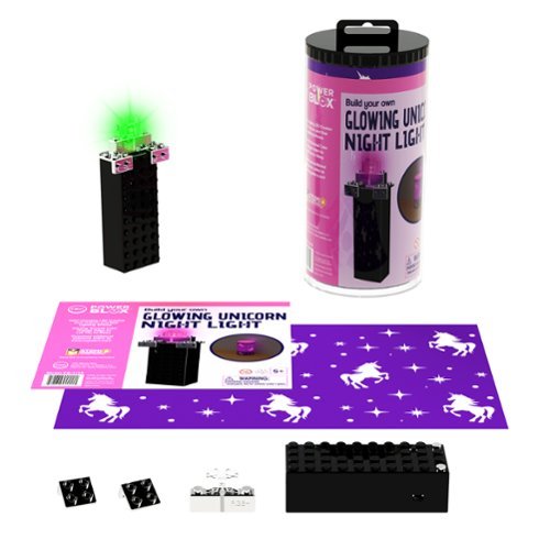 E-Blox - E-Blox: Power Blox: BYO Unicorn Glowing Night Light -Ages 5+