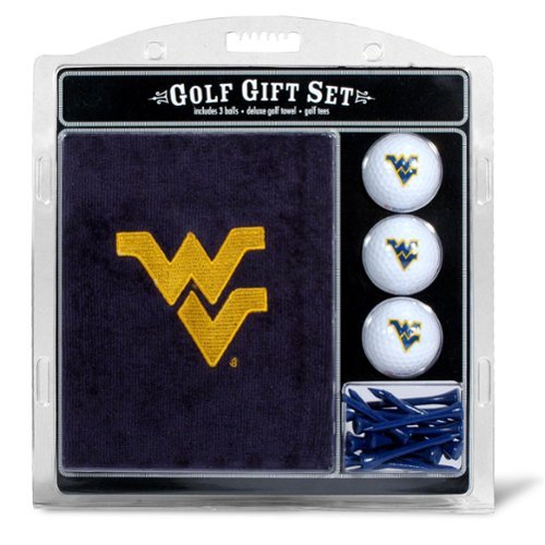 Team Golf - West Virginia Mountaineers Embroidered Golf Gift Set - Multicolor-Front_Standard 