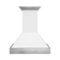 ZLINE - 36 inches - Externally Vented - Wall Range Hood - Rustic Shiplap Bright White Finish-Front_Standard