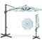 Best Choice Products - 10ft 360-Degree Solar LED Lit Cantilever Patio Umbrella, Outdoor Hanging Shade - Baby Blue-Front_Standard