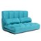 Costway - Foldable Floor Sofa Bed 6-Position Adjustable Lounge Couch with 2 Pillows - Blue-Front_Standard