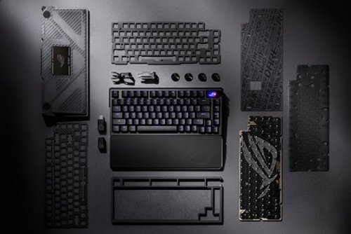 ASUS ROG Azoth Extreme 75% Wireless Mechanical Gaming Keyboard with ROG NX Snow Linear Switches and Color OLED Touchscreen - Black SHOP ONLINE