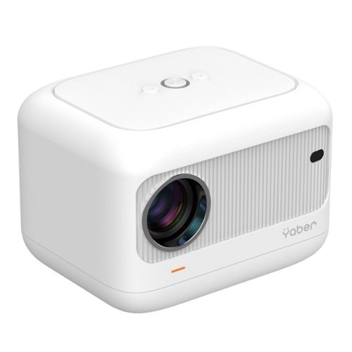Yaber - Cck02204 E1 1080p Mini Home Theater Projector - White-Front_Standard 