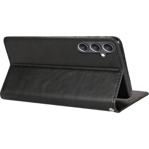 SaharaCase Leather Folio Wallet Case for Samsung Galaxy S23 FE - Black GLOBAL SHIPPING