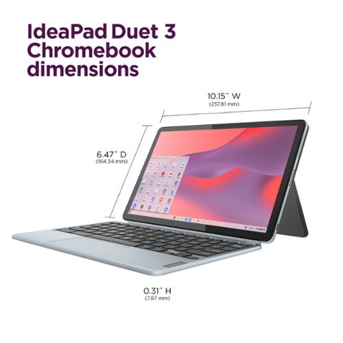 Lenovo IdeaPad Duet 3 Chromebook 2-in-1 Laptop - 11 2K Touchscreen - Snapdragon 7cG2 - 4G RAM - 128G eMMC - Keyboard - Misty Blue SHOP ONLINE