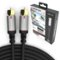 Monster - Essentials RG-6 Coax Cable with Gold-Plated F-Pin Coaxial Cable - High Speed Internet Cable with Duraflex, 12ft - Black-Front_Standard