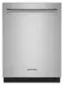 Front. KitchenAid - 24" Top Control Built-In Stainless Steel Tub Dishwasher with 3rd Rack, FreeFlex and LED Interior Lighting, 44 dBA - Stainless Steel.
