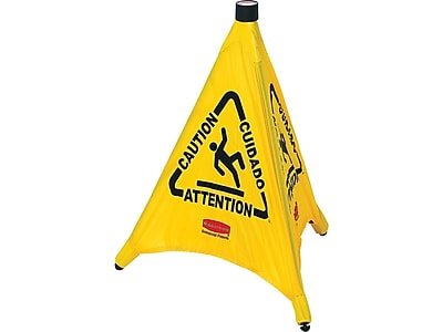 RubberMaid - Commercial Products Wet Floor Cone, 30"H, (FG9S0100YEL) - Yellow/Black