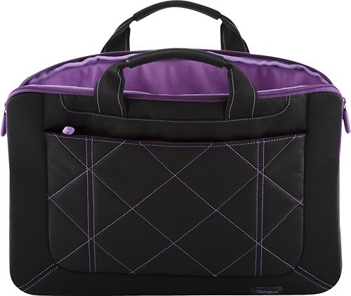 TARGUS PULSE LAPTOP SLEEVE FOR 16 LAPTOP - BLACK/PURPLE WORLDWIDE DELIVERY