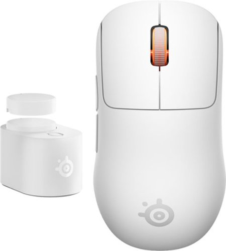 SteelSeries - Sensei Pro Wireless Optical Symmetrical Gaming Mouse with 8K Polling – Ultra-Wideband/RF for PC - Wireless - White