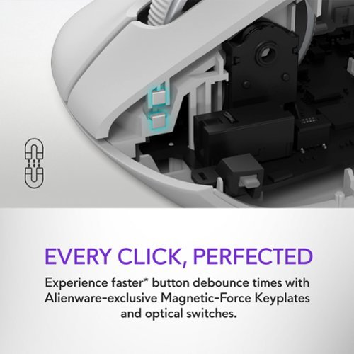 Alienware Pro Wireless Optical Gaming Ambidextrous Mouse - Wired - Lunar Light WORLDWIDE DELIVERY
