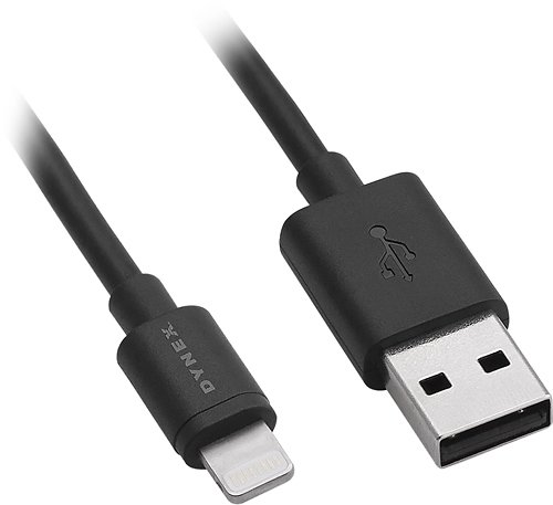  Dynex™ - 6' Lightning Charge-and-Sync Cable - Black