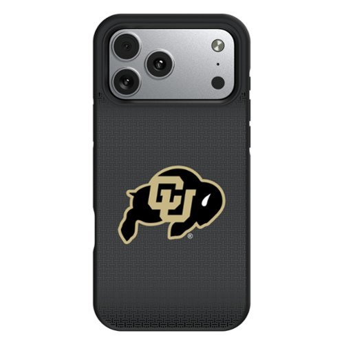 Keyscaper - NCAA - Colorado Buffaloes Bump Case with 8.2ft Drop Protection - 16 Pro Max - Black-Front_Standard 