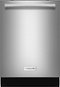 KitchenAid - 24" Top Control Built-In Dishwasher with Tub - Stainless Steel-Front_Standard