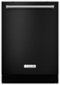 KitchenAid - 24" Tall Tub Built-In Dishwasher - Black-Front_Standard
