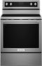 KitchenAid - 6.4 Cu. Ft. Self-Cleaning Freestanding Electric Convection Range - Stainless steel-Front_Standard