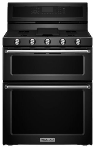  KitchenAid - 6.0 Cu. Ft. Self-Cleaning Freestanding Double Oven Gas Convection Range