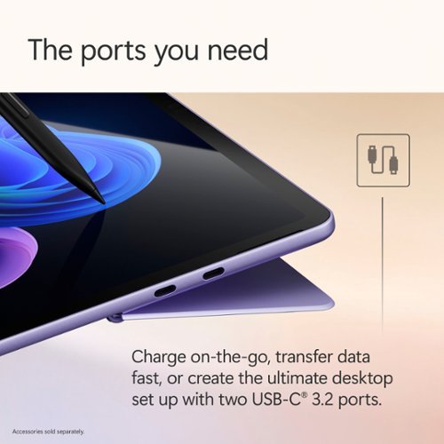 Microsoft Surface Pro - Copilot+ PC - 12 Touch-Screen - Snapdragon X Plus - 16GB Memory - 512GB SSD - Device Only (Latest Model) - Violet BUY IN EUROPE