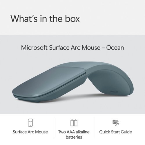 Microsoft Surface Arc Bluetooth BlueTrack Ambidextrous Mouse - Wireless - Ocean HOW TO BUY
