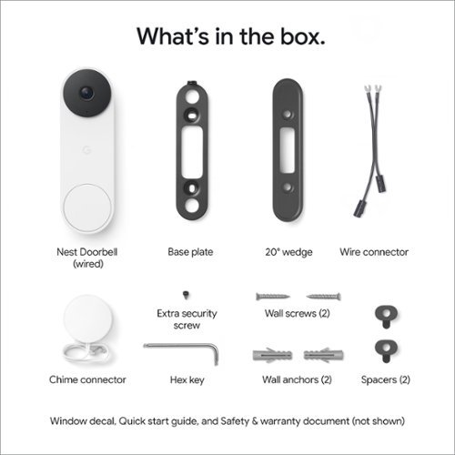 Google Nest Doorbell (wired, 3rd gen) - Latest Model - 2K Video and Gemini - Snow BUY IN SINGAPORE