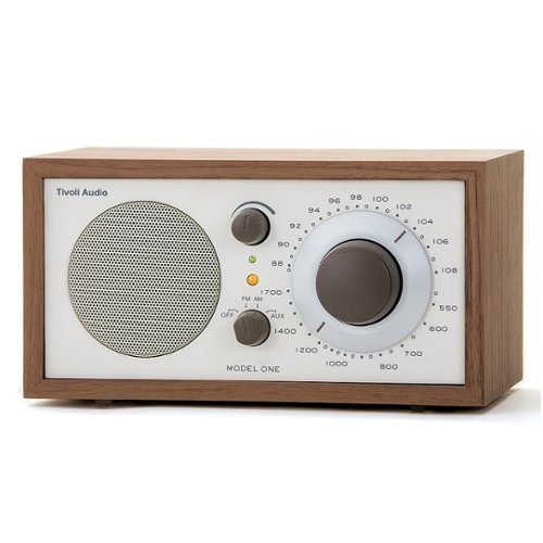 Tivoli Audio Model One Shelf Speaker with Wood Finish Walnut/Beige