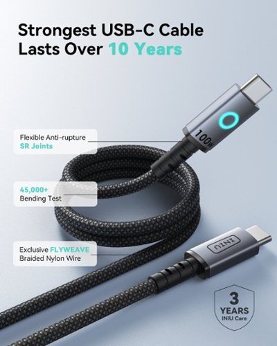 INIU 100W 4.0ft USB C to USB C Cable, Fast Charging Nylon Braided Cable for iPhone 16 15 Samsung Macbook iPad etc - Black HOW TO BUY