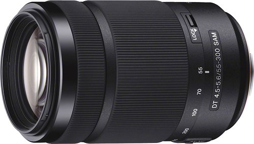  Sony - DT 55-300mm f/4.5-5.6 A-Mount Telephoto Zoom Lens - Black