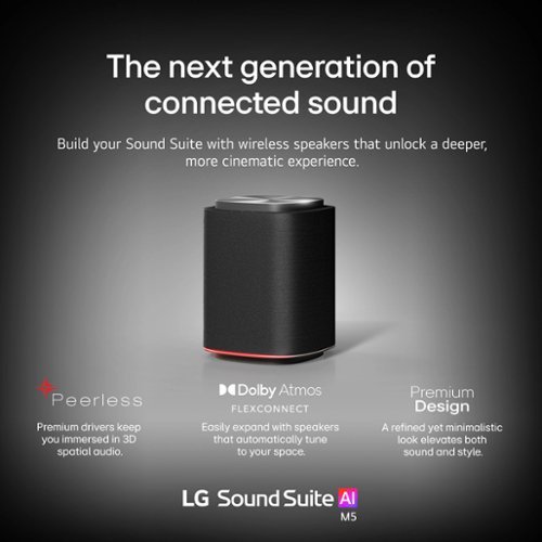 LG Sound Suite M5 Wireless Spatial Speaker with Wi-Fi and Apple Airplay 2 - Black GLOBAL SHIPPING