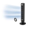 Lasko - Oscillating Tower Fan with Remote Control - Black/Silver-Front_Standard