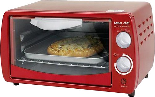  Better Chef - Classic 0.3-Cu. Ft. Toaster Oven - Red/White