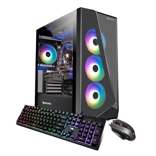 iBUYPOWER - SlateMono Gaming Desktop - Intel i7-12700KF - 16GB DDR4 3200 Memory - NVIDIA RTX 3060 Ti  - 1TB HDD+500GB SSD-Front_Standard 