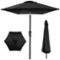 Best Choice Products - 10ft Outdoor Steel Market Patio Umbrella w/ Crank, Tilt Push Button, 6 Ribs - Black-Front_Standard