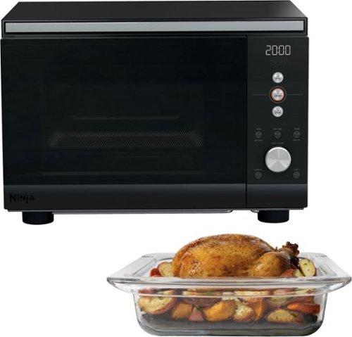 Ninja - Crispi Microwave and Air Fryer with FusionCrisp Technology - Black