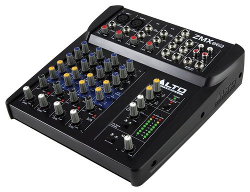  Alto Professional - Zephyr ZMX862 6-Channel Compact Mixer - Black