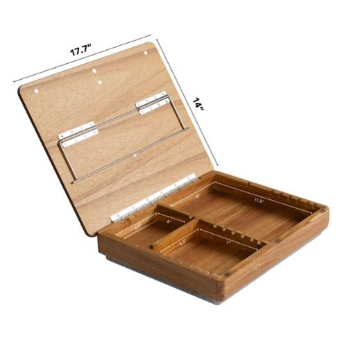 Rossie Home Acacia Easel Lap Desk with Storage for 15.6 Laptop - Natural WHERE TO BUY