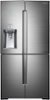 Samsung - Chef Collection 34.3 Cu. Ft. 4-Door Flex French Door Refrigerator with Thru-the-Door Ice and Water - Stainless Steel-Front_Standard