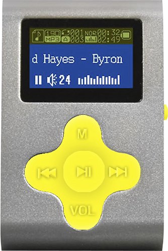  Eclipse - Fit Clip 4GB* MP3 Player - Silver/Yellow