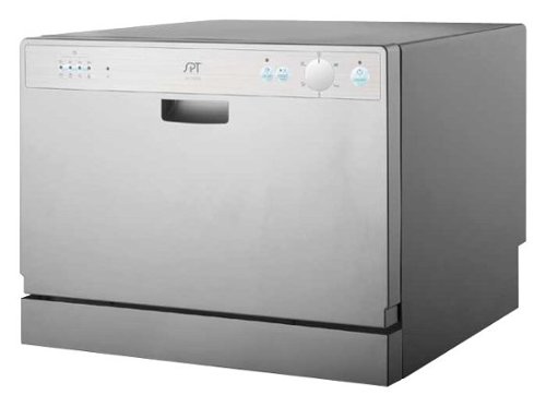 SPT - 22" Countertop Dishwasher - Silver-Front_Standard 