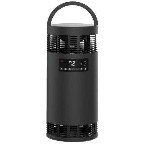 Lifesmart - 360 Surround Ceramic BlackTower Heater with Handle - Black